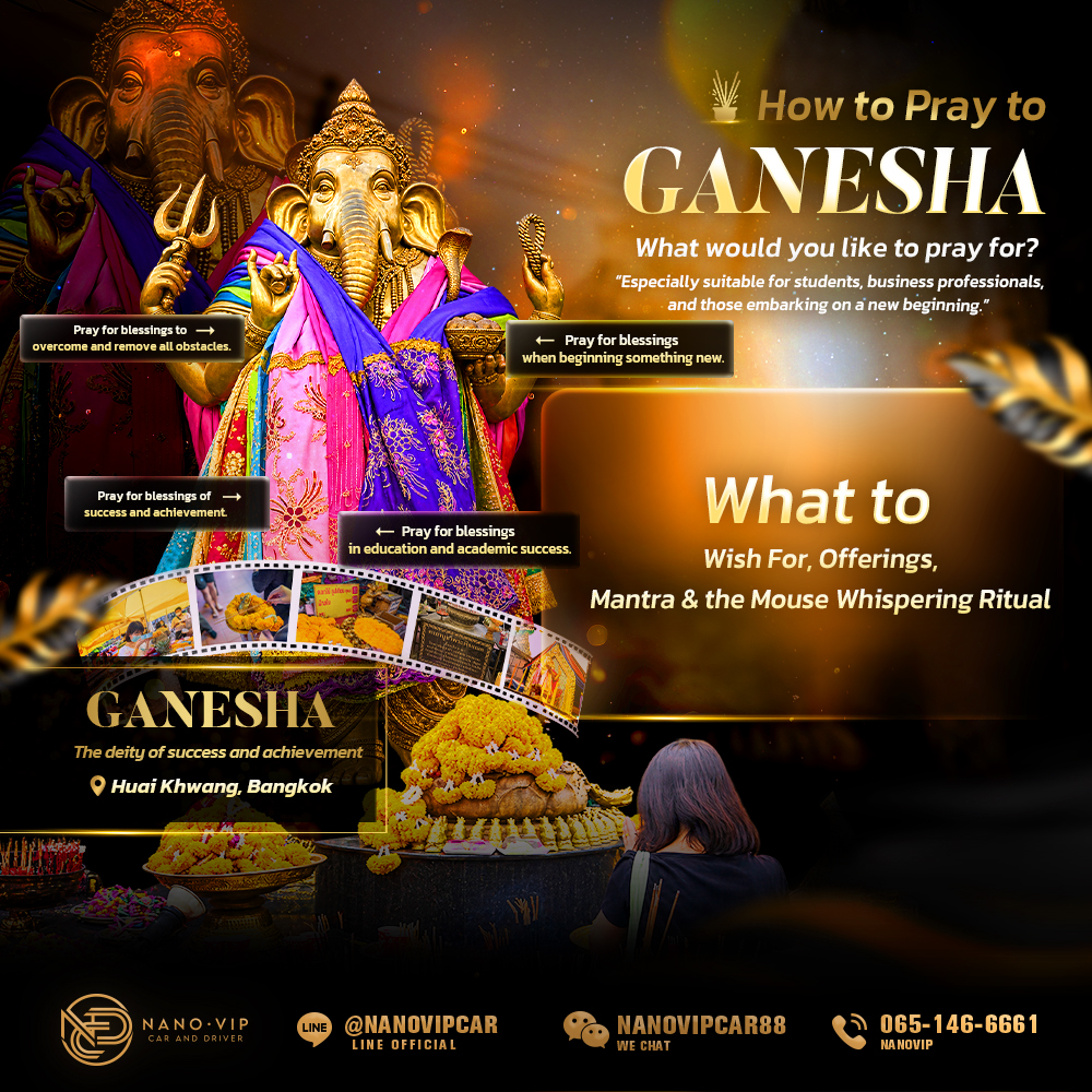 How to Pray at Ganesha Shrine Huai Khwang Bangkok: What to Wish For, Offerings, Mantra & Mouse Whispering Ritual