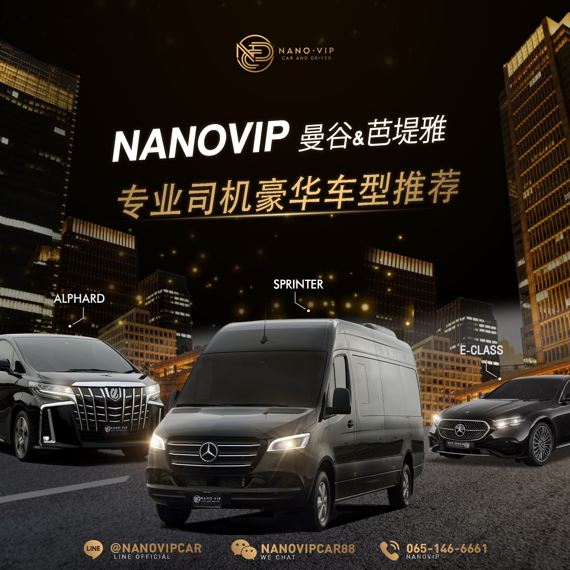 NanoVIP 热门豪华车型合集 · 专业司机随行