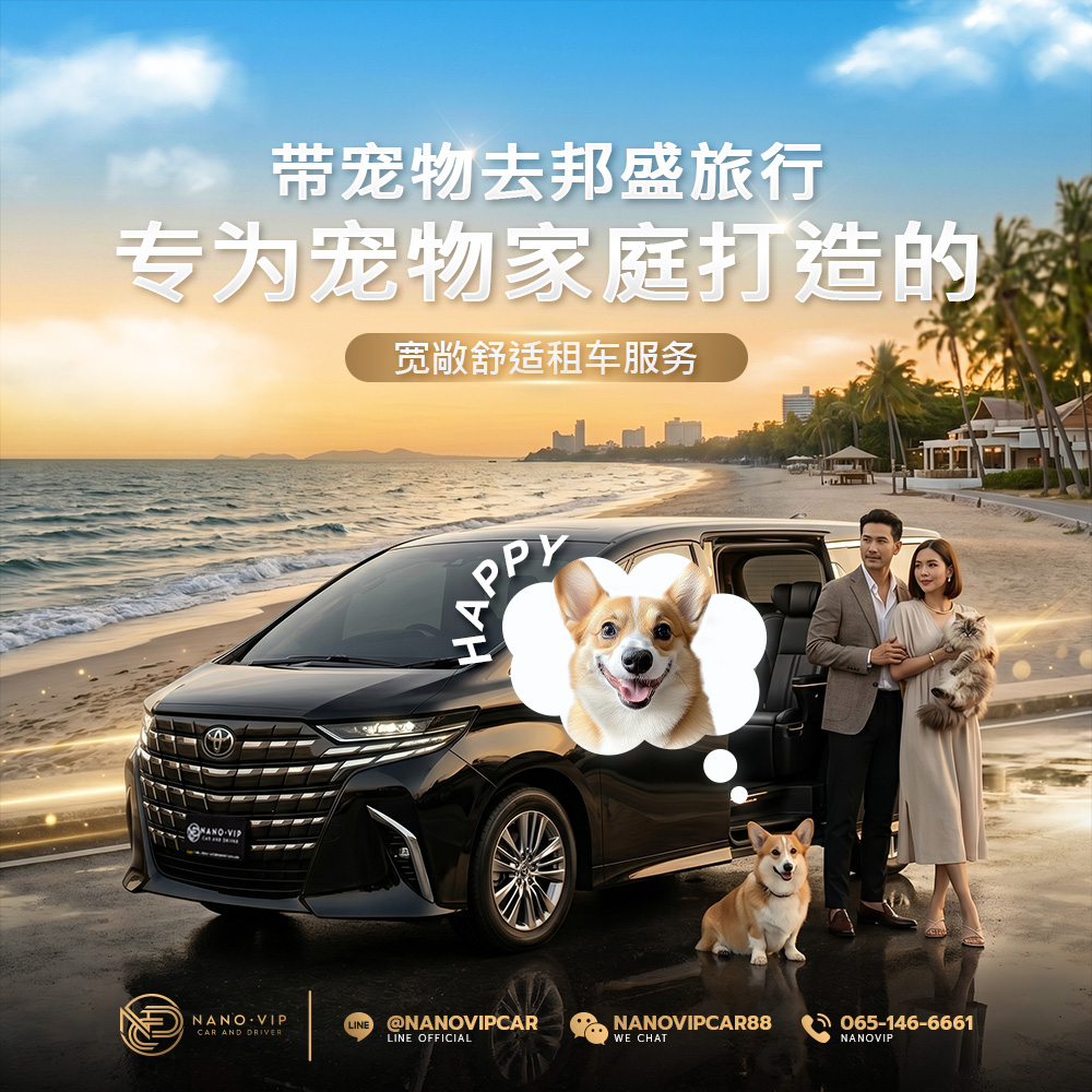 带宠物畅游邦盛VIP 专车租赁，宽敞舒适，宠物家庭的理想出行选择